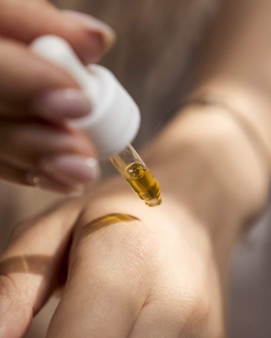 Applying a skincare product